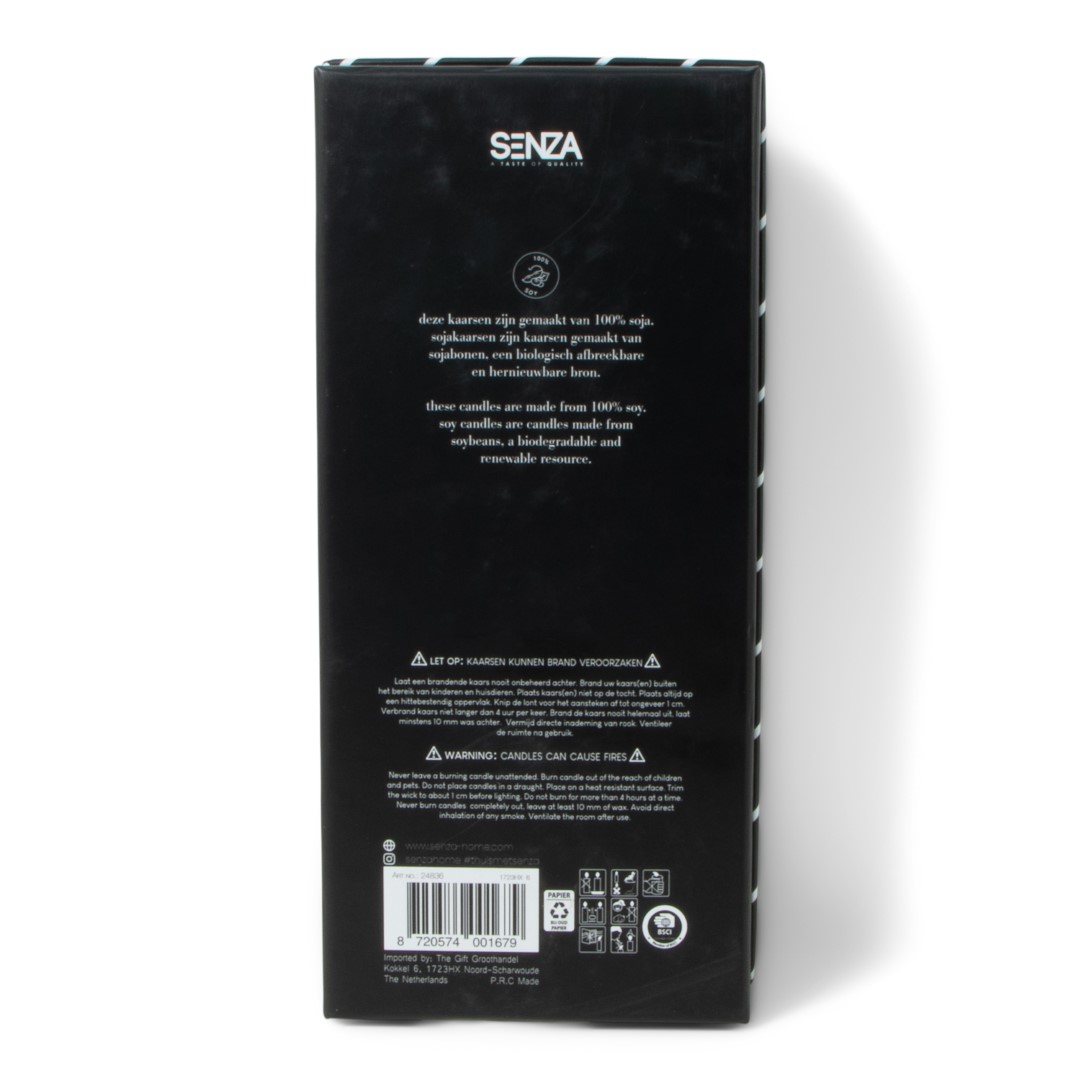 24836 SENZA Geurkaars & Geurstokjes Giftbox Zwart