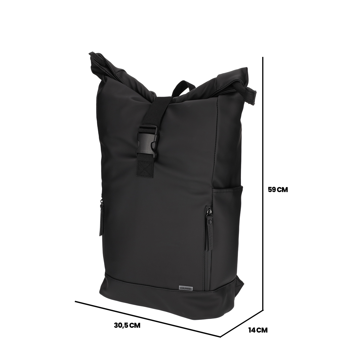 Dull PU Fiets Rugtas 2.0 Zwart (28853)
