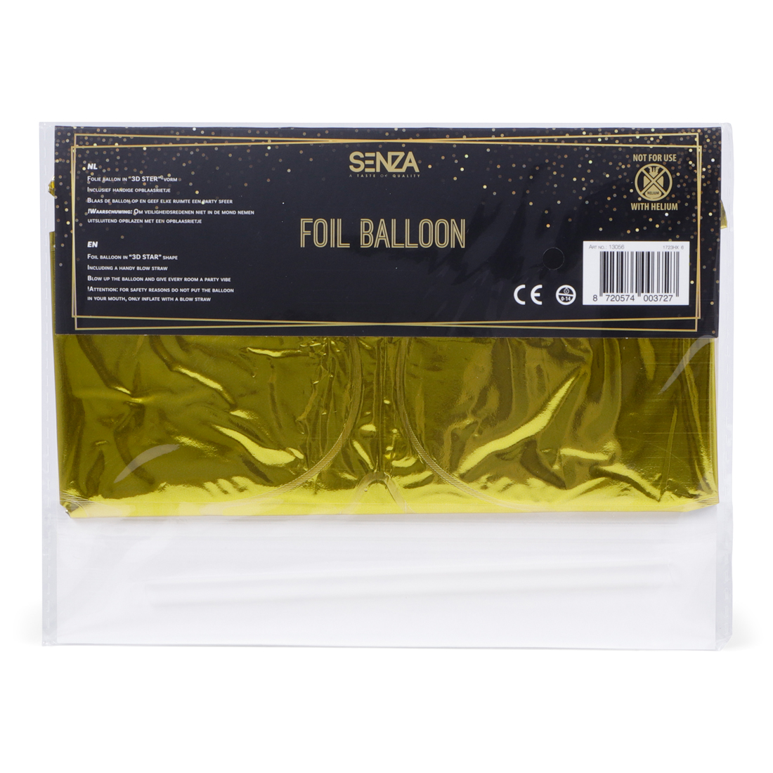 13056 SENZA Folie Ballon 3D Ster Goud