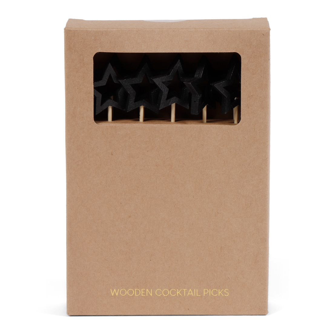 24523 SENZA Cocktailprikkers Ster Black /10