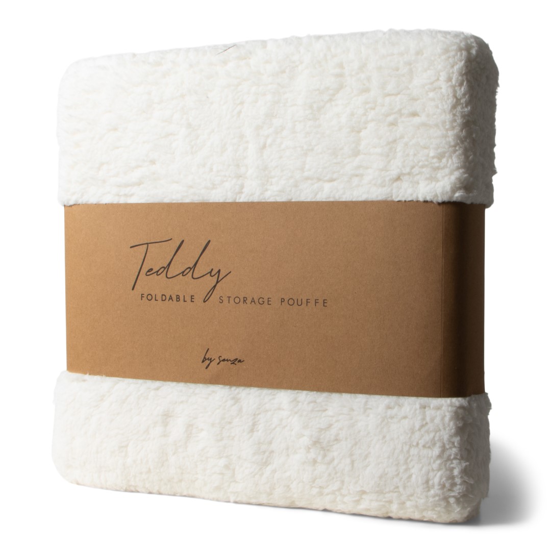 25066 SENZA Opvouwbare Teddy Poef Wit