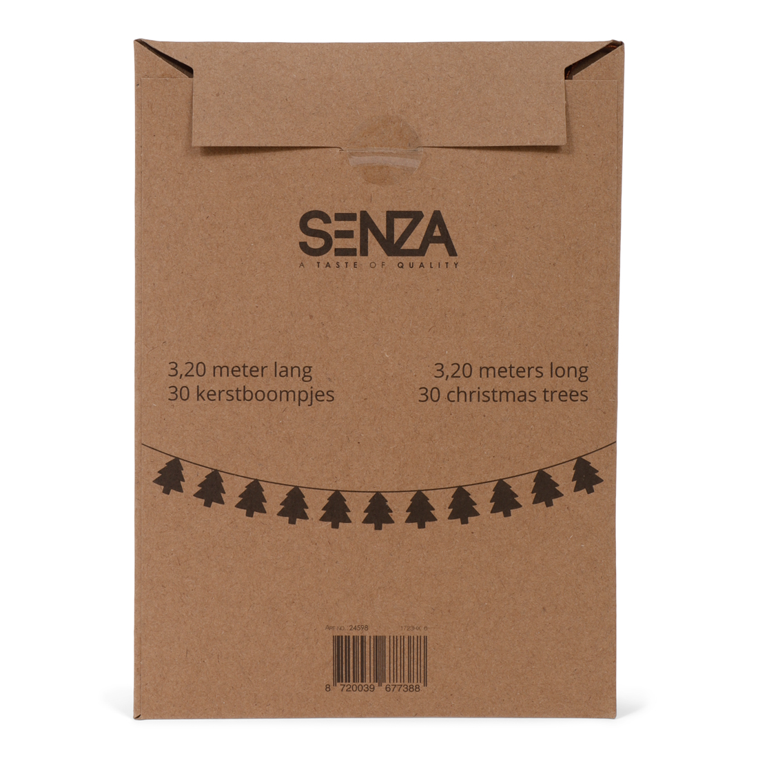 24598 SENZA Slinger Met Papieren Kerstbomen Groen