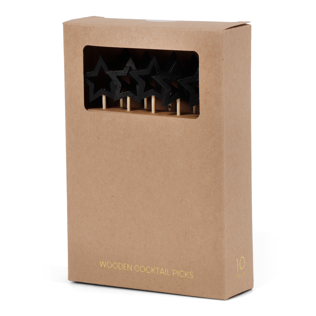 24523 SENZA Cocktailprikkers Ster Black /10