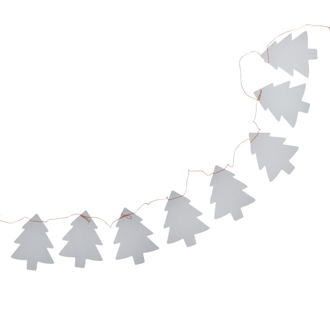 24597 SENZA Slinger Met Papieren Kerstbomen Grijs