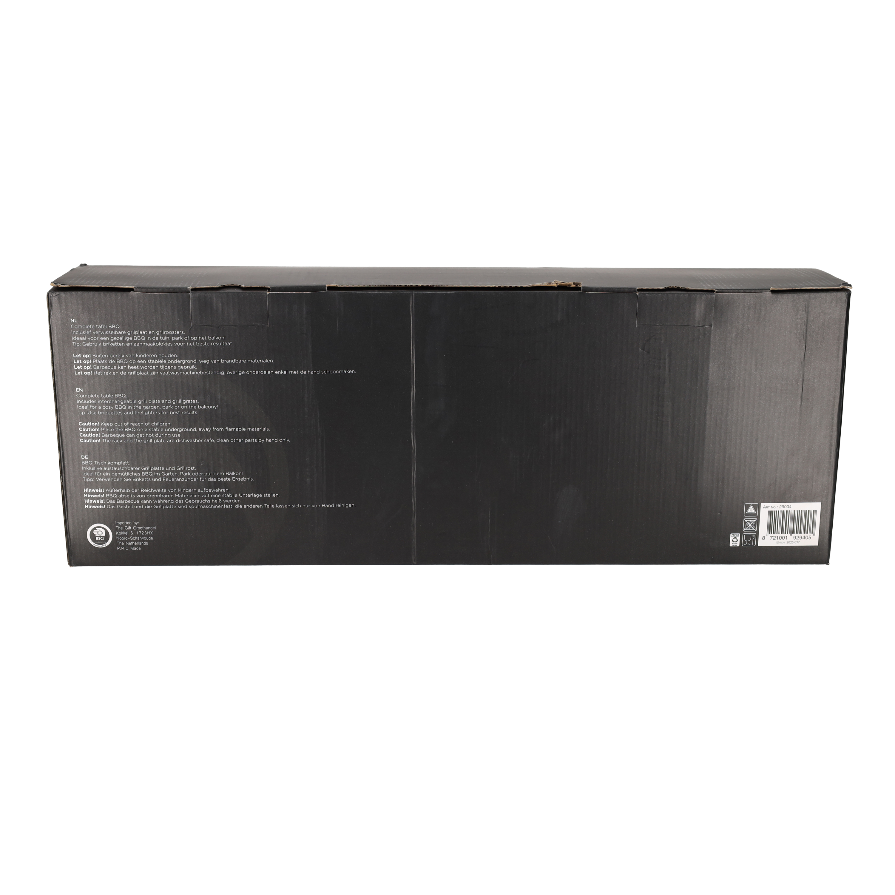 Outdoor BBQ met Grill Zwart (29004)
