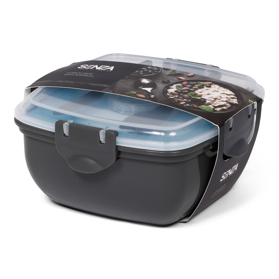 24455 SENZA Lunchbox Met Koelelement Grijs