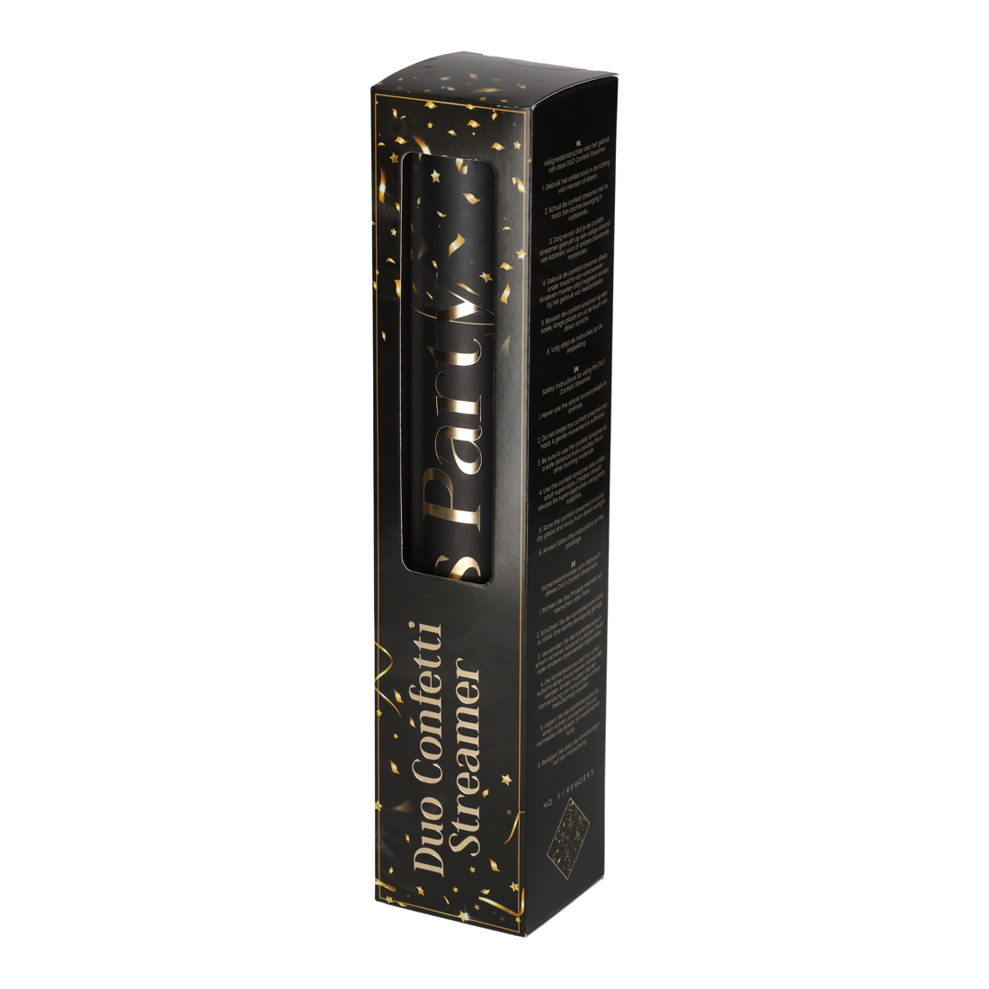 DUO Confetti Streamer Zwart (13141)