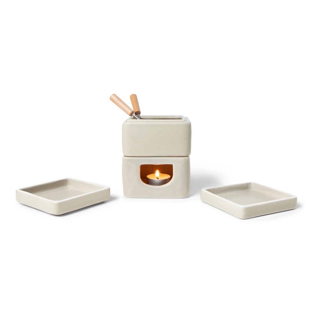 24934 SENZA Mini Fondue Set Grijs