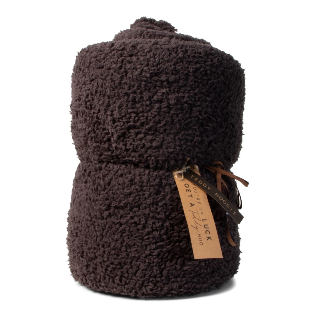 25017 SENZA Teddy Hoodie Antraciet