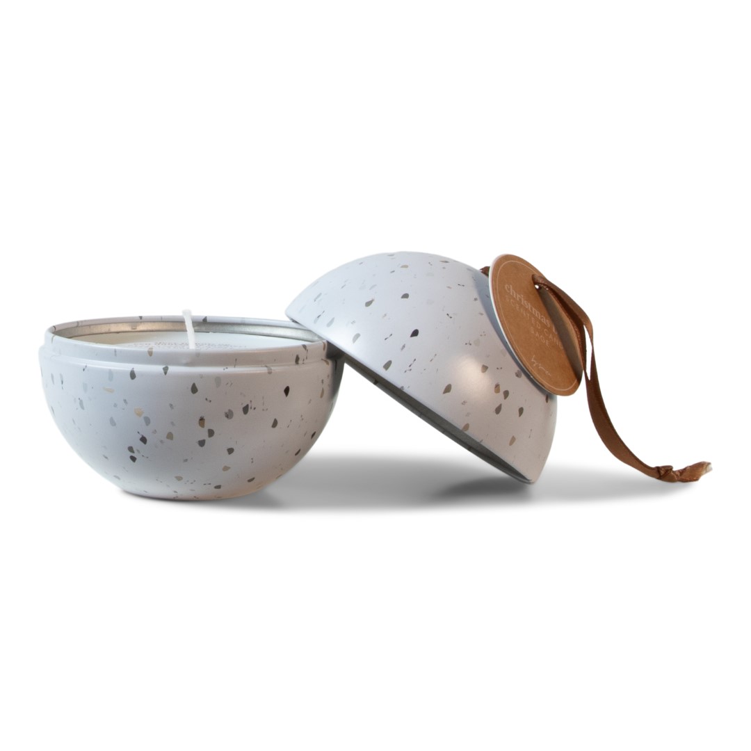 24840 SENZA Kerstbal Geurkaars Beige