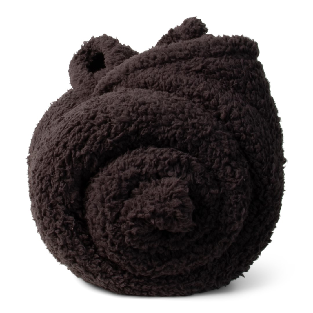 25017 SENZA Teddy Hoodie Antraciet