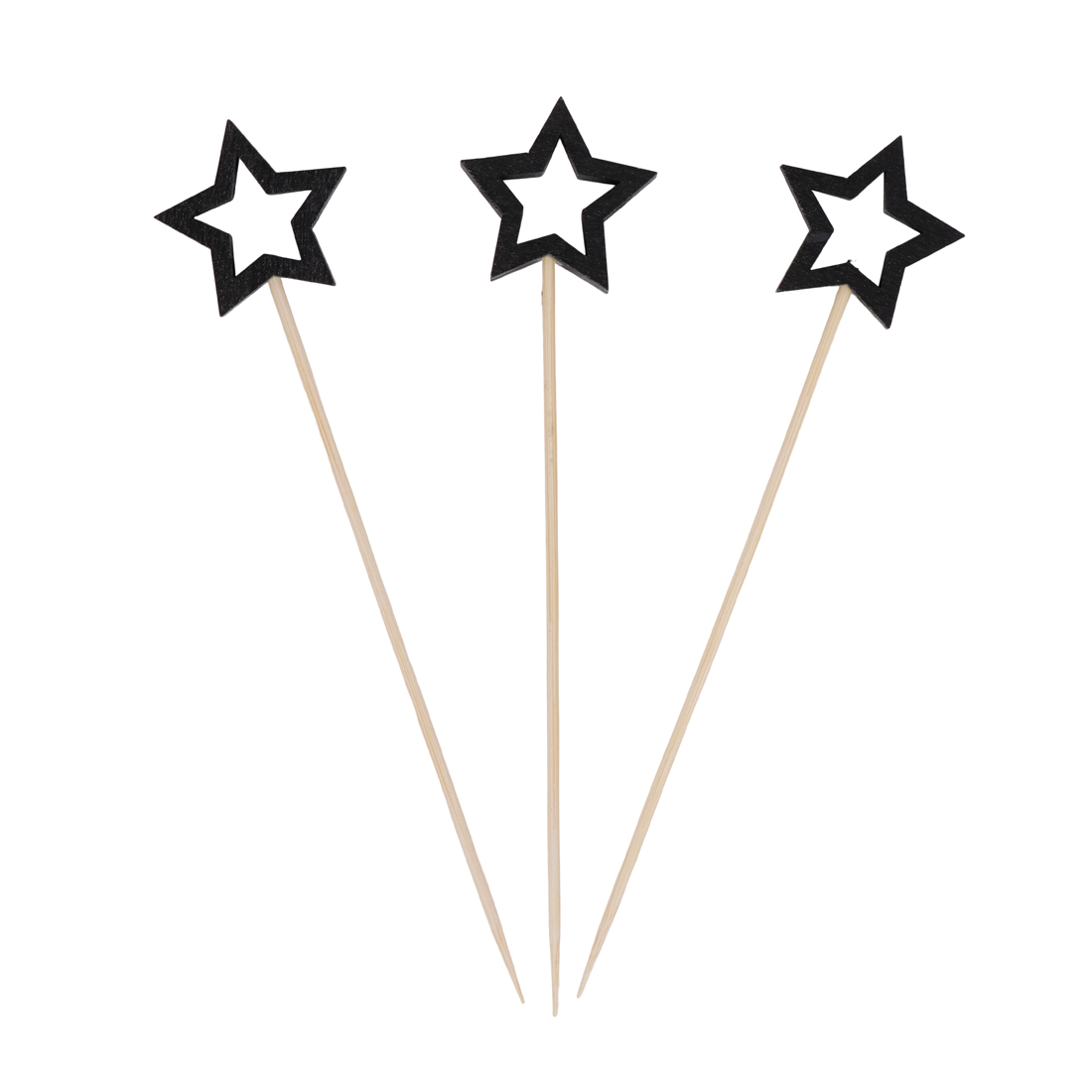 24523 SENZA Cocktailprikkers Ster Black /10
