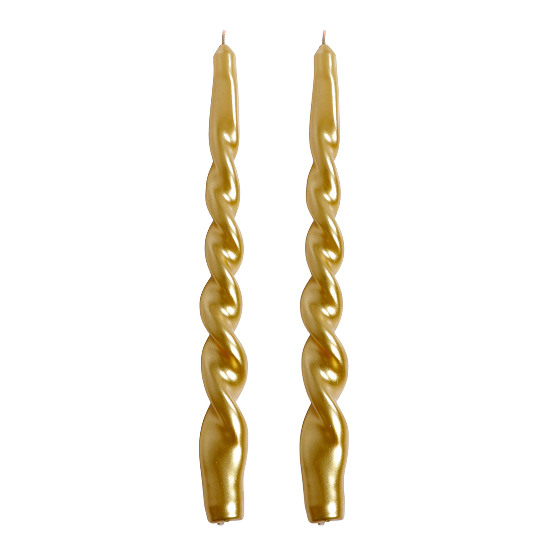 24772 SENZA Twisted Dinerkaarsen Goud /2