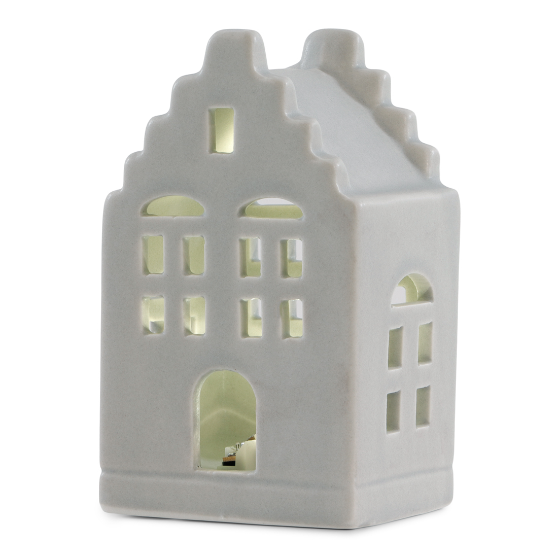 24782 SENZA Keramiek LED Huisje Grijs