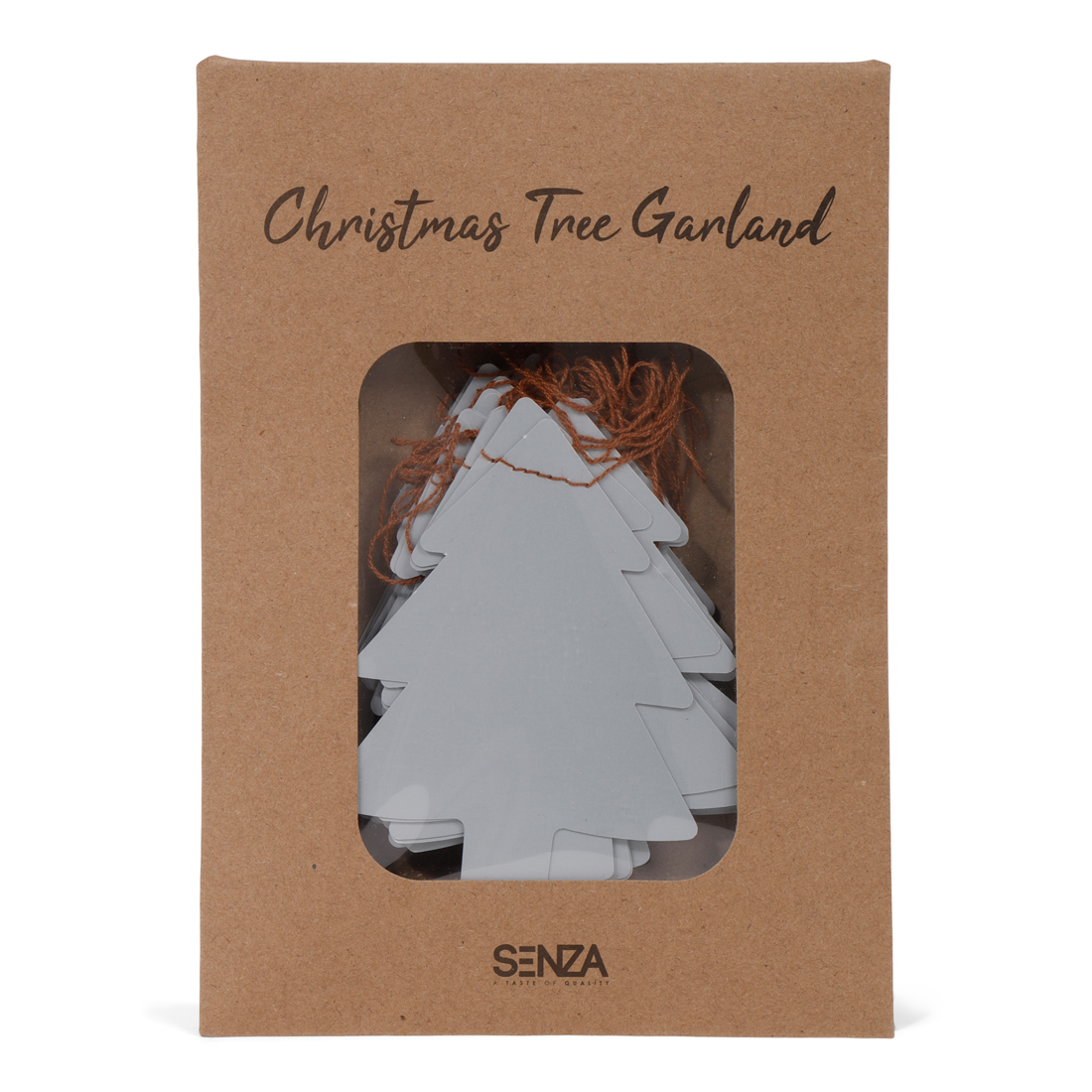 24597 SENZA Slinger Met Papieren Kerstbomen Grijs