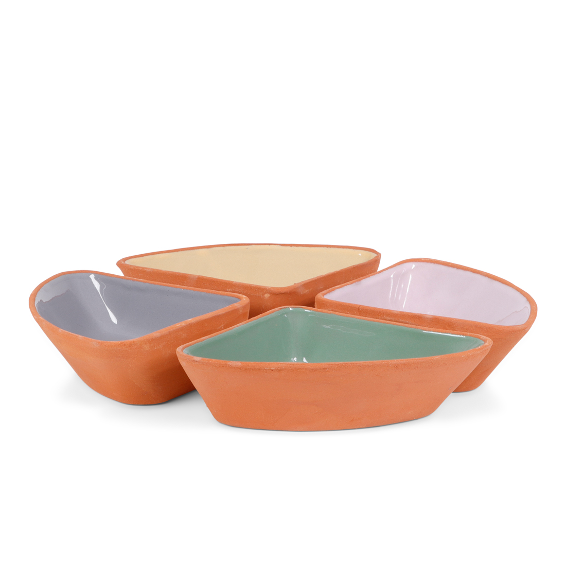 24877 SENZA Terracotta Triangel Schaaltjes Multi-kleur /4