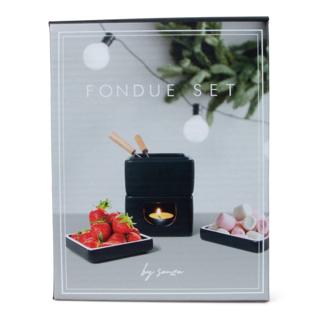 24933 SENZA Mini Fondue Set Zwart