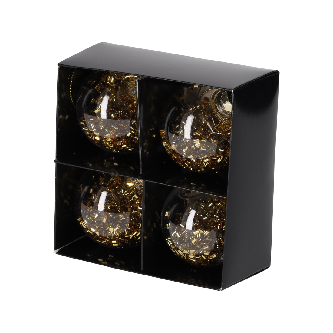 Glitter Kerstballen Goud /4 (13126)