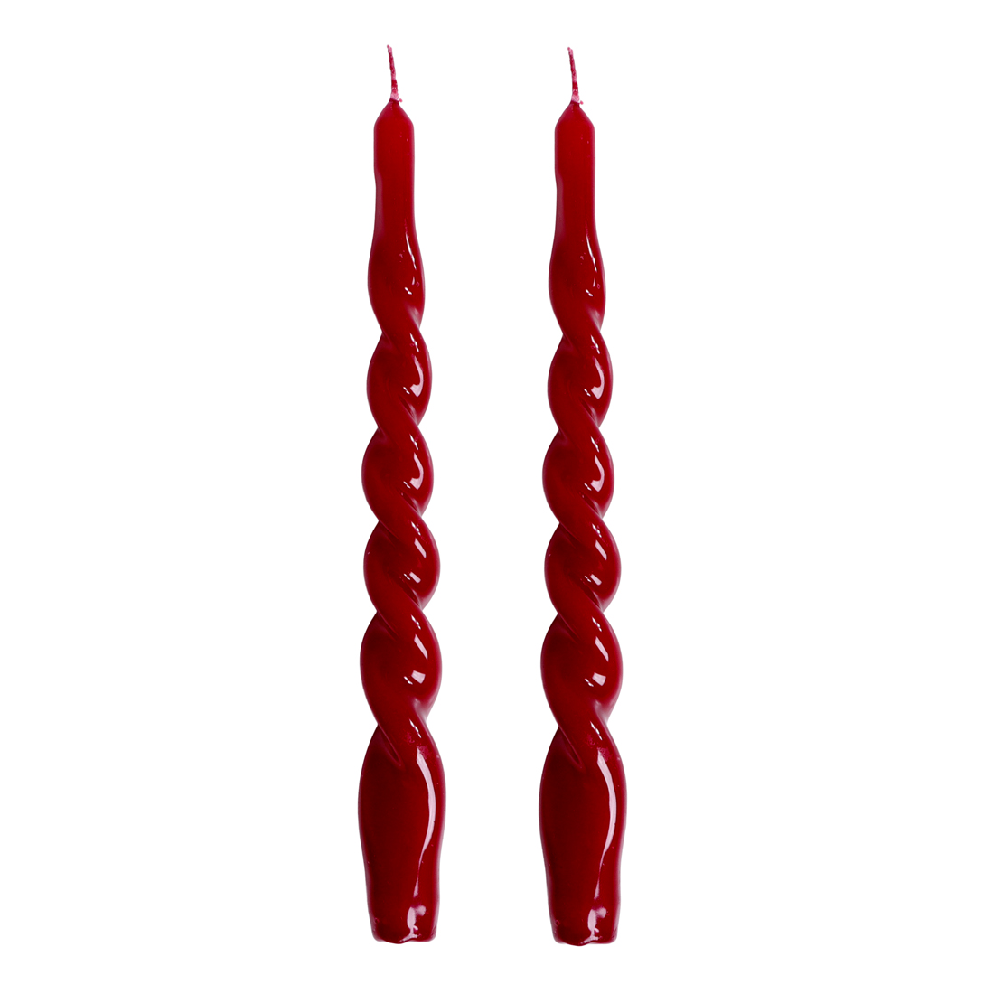 24771 SENZA Twisted Dinerkaarsen Bordeaux /2