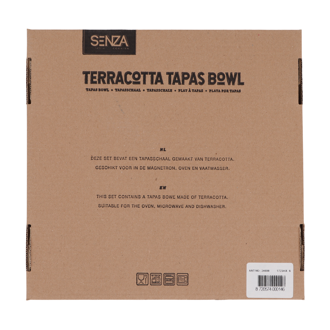 24688 SENZA Terracotta Tapas Large Blauw