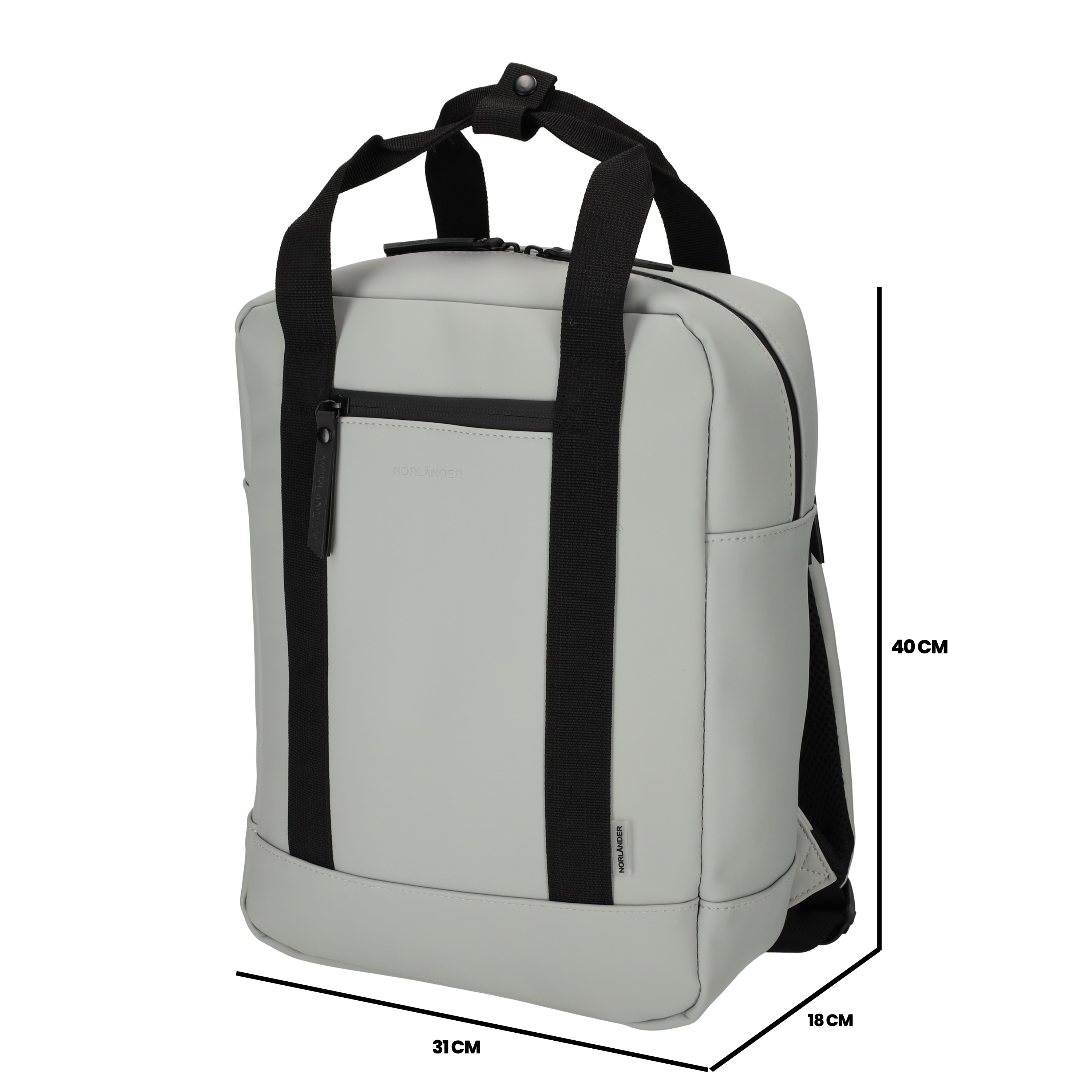 Dull PU Rugtas Grijs (28941)