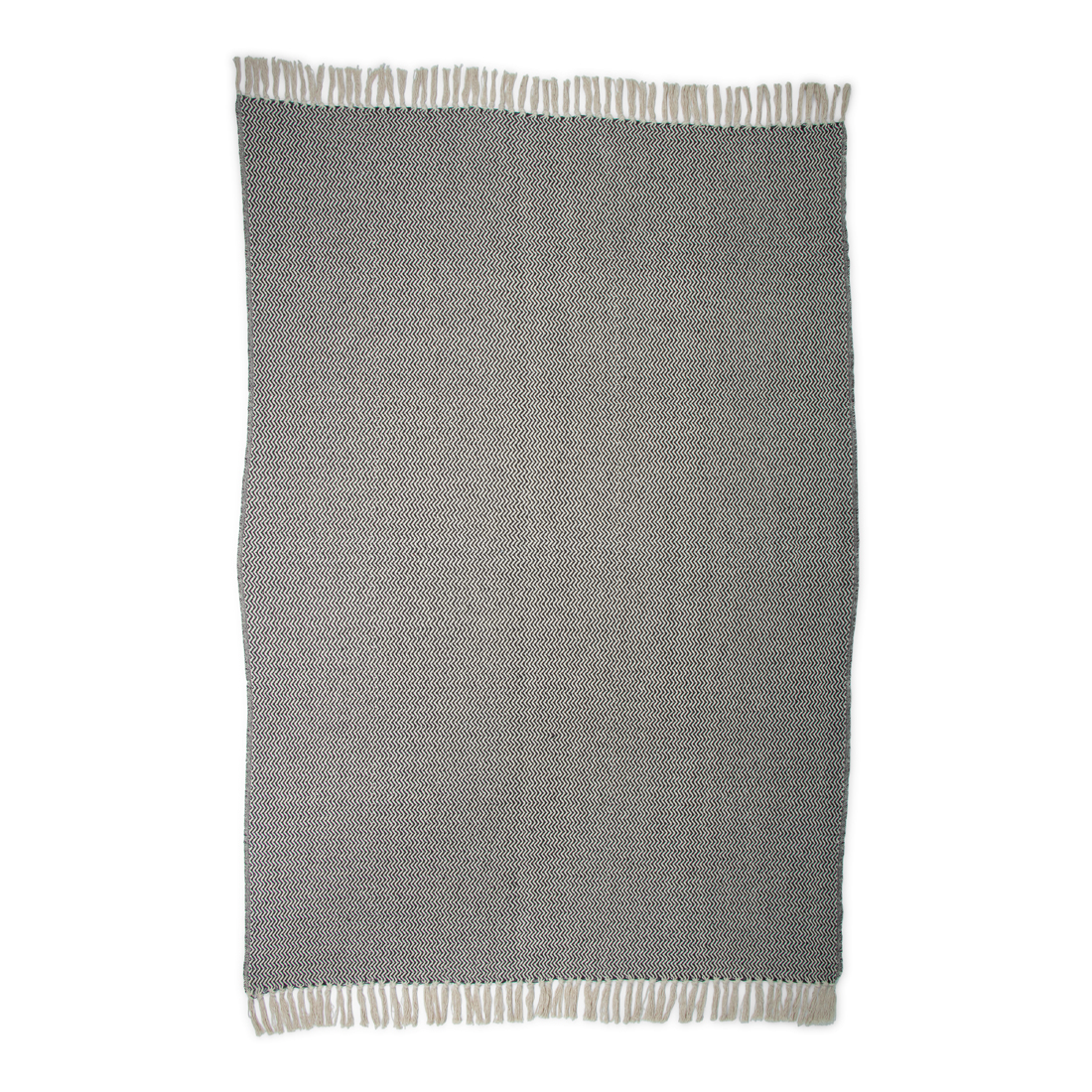 25006 SENZA Recycled Cotton Plaid Visgraat Zwart