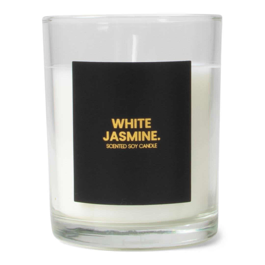 24833 SENZA Geurkaars White Jasmine Zwart