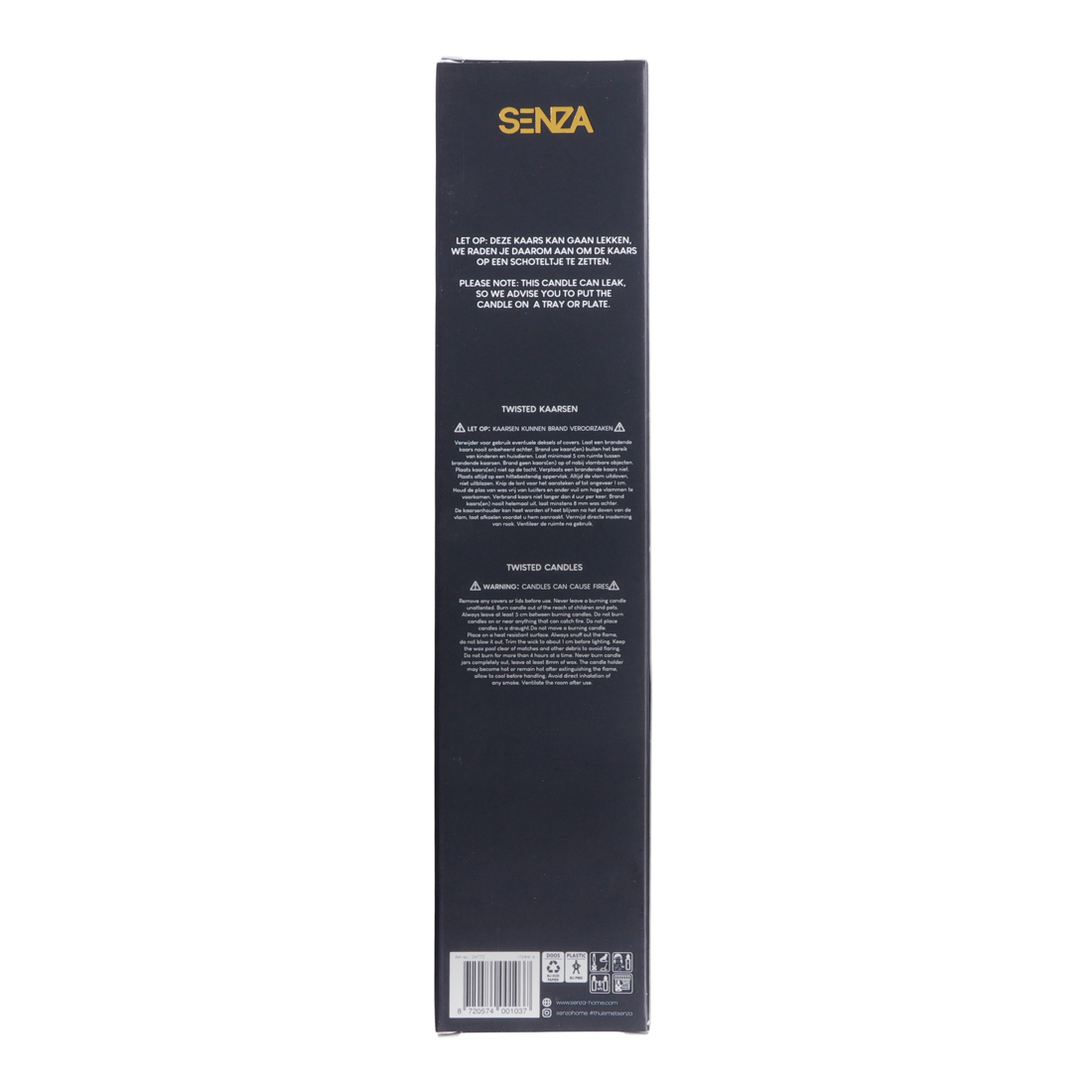 24772 SENZA Twisted Dinerkaarsen Goud /2