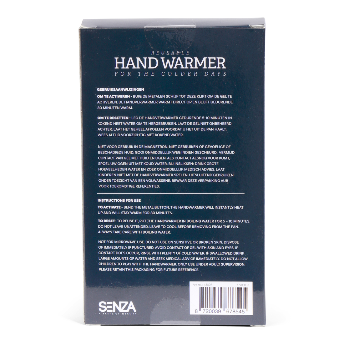 13007 SENZA Handwarmer Blauw