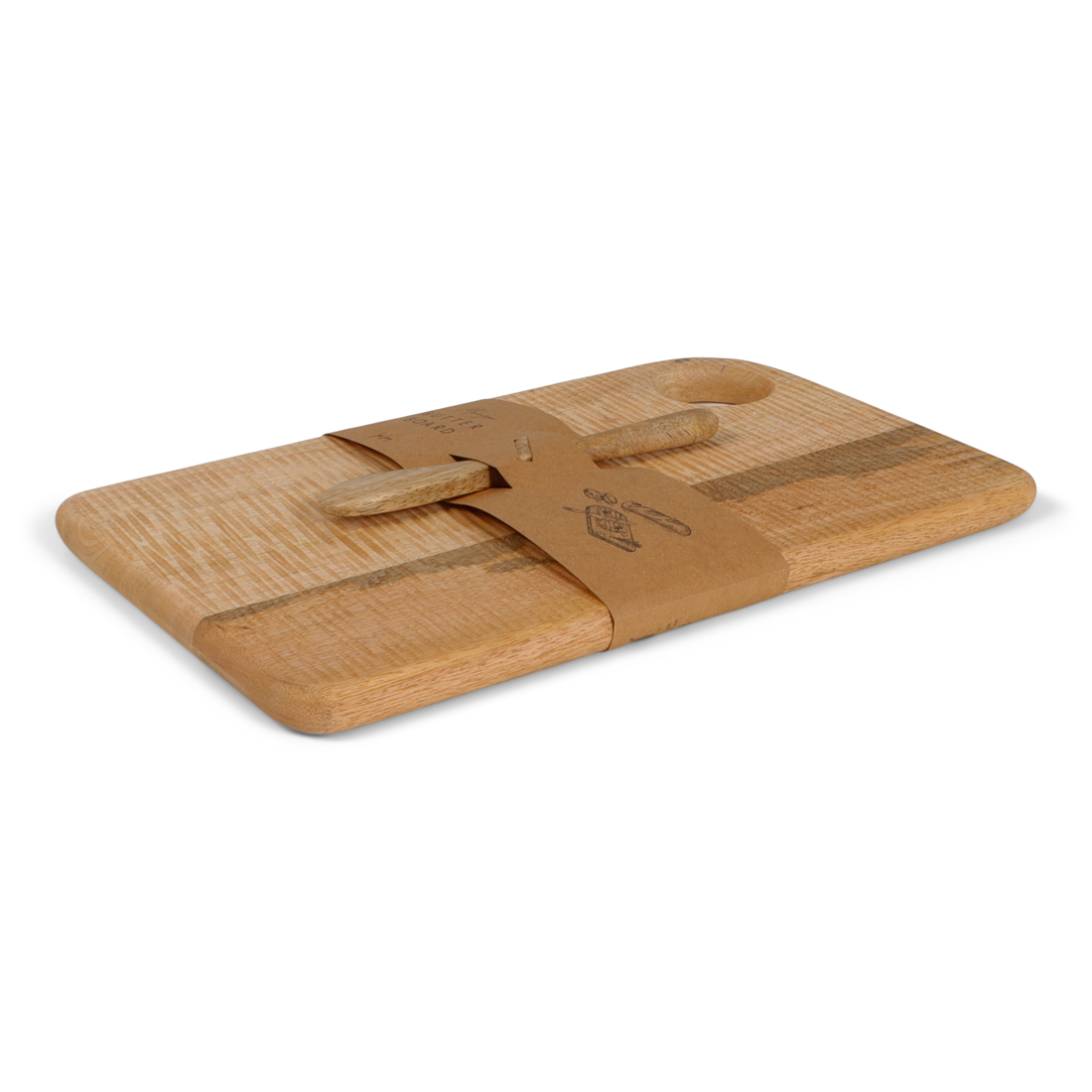 24959 SENZA Mango Boterbord Met Mes Naturel