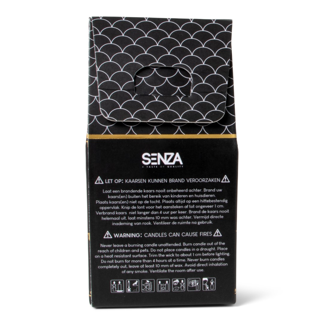 25031 SENZA Geurkaars Merry Cookie Zwart