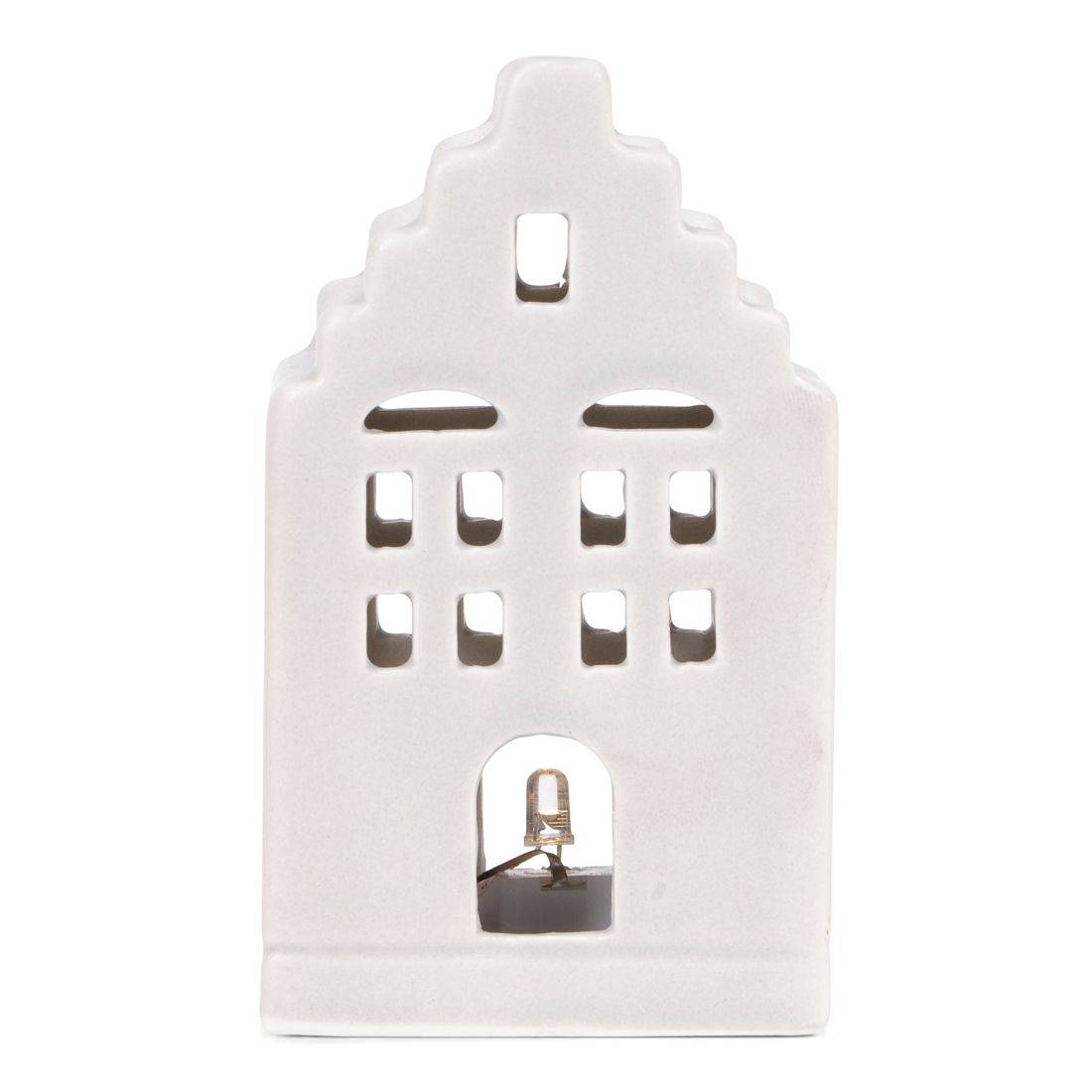 24782 SENZA Keramiek LED Huisje Grijs