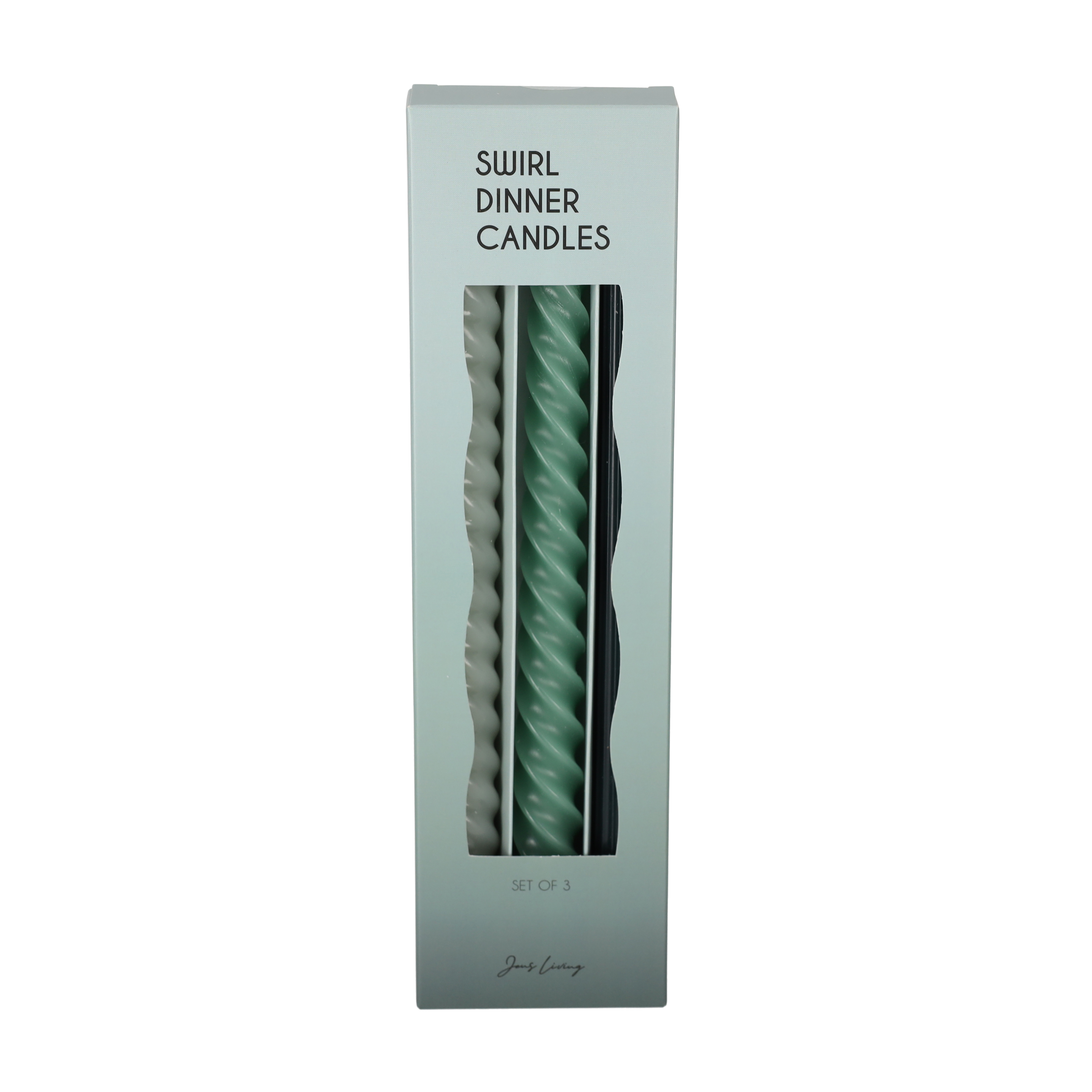 Swirl Dinerkaarsen Groen /3 (25619)