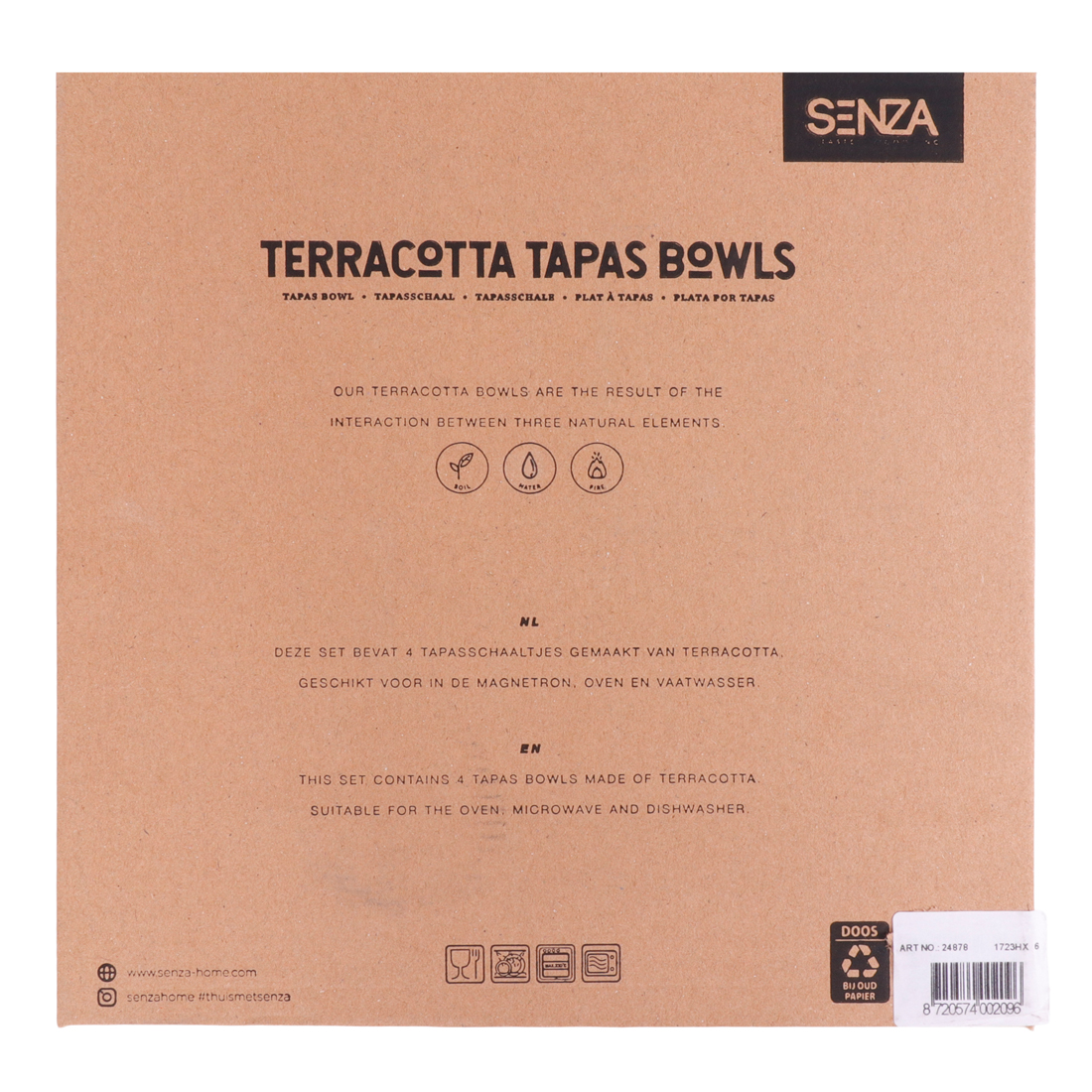 24878 SENZA Terracotta Triangel Schaaltjes Grijs /4