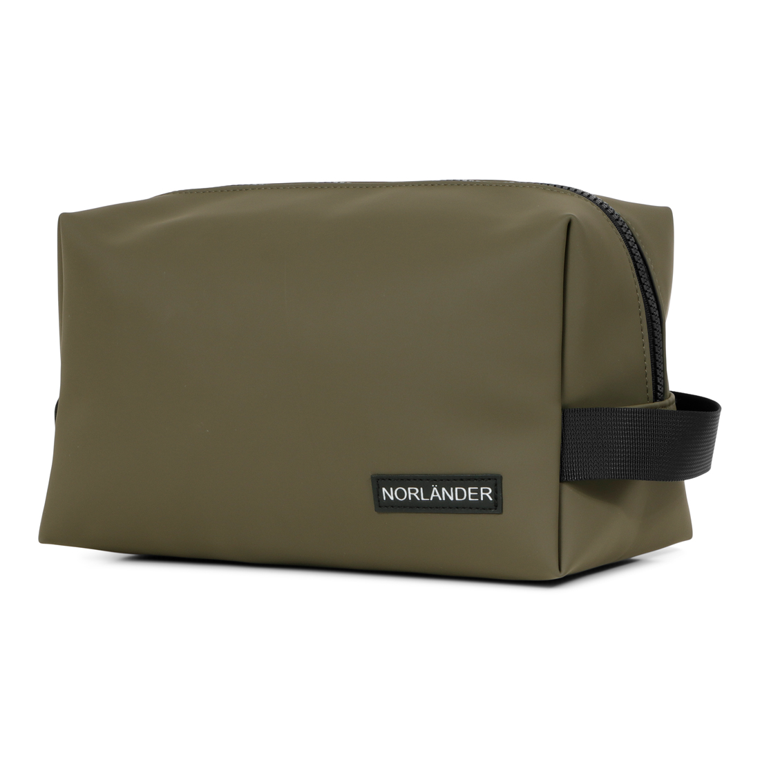 28748 Norländer Dull PU Toilettas Olijfgroen