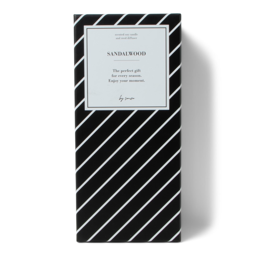 24836 SENZA Geurkaars & Geurstokjes Giftbox Zwart