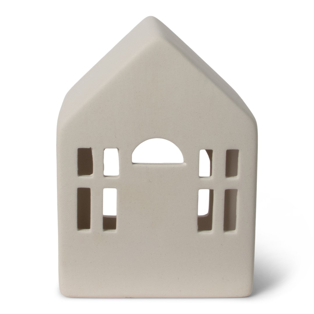 24827 SENZA Theelichthouder Huis Wit