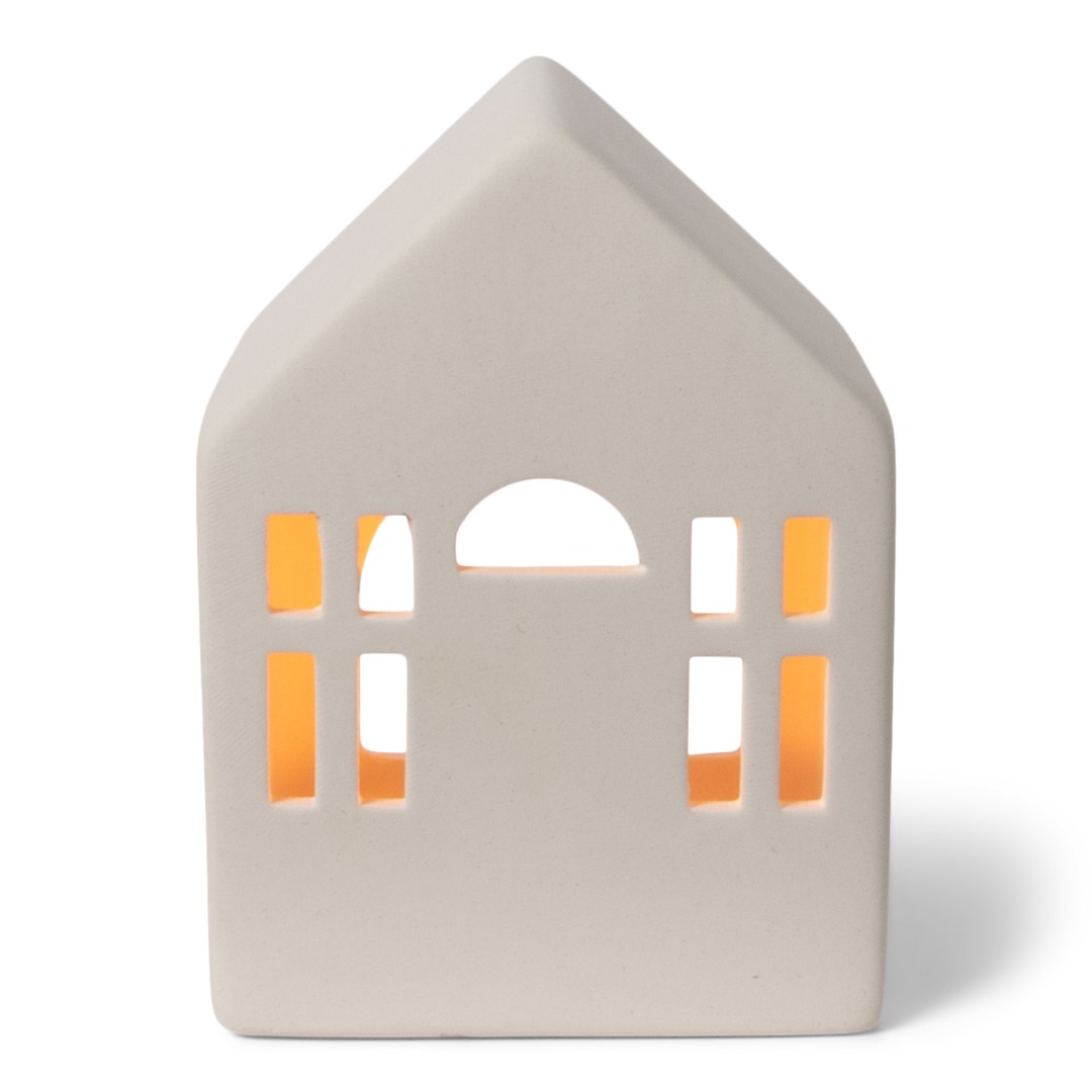 24827 SENZA Theelichthouder Huis Wit