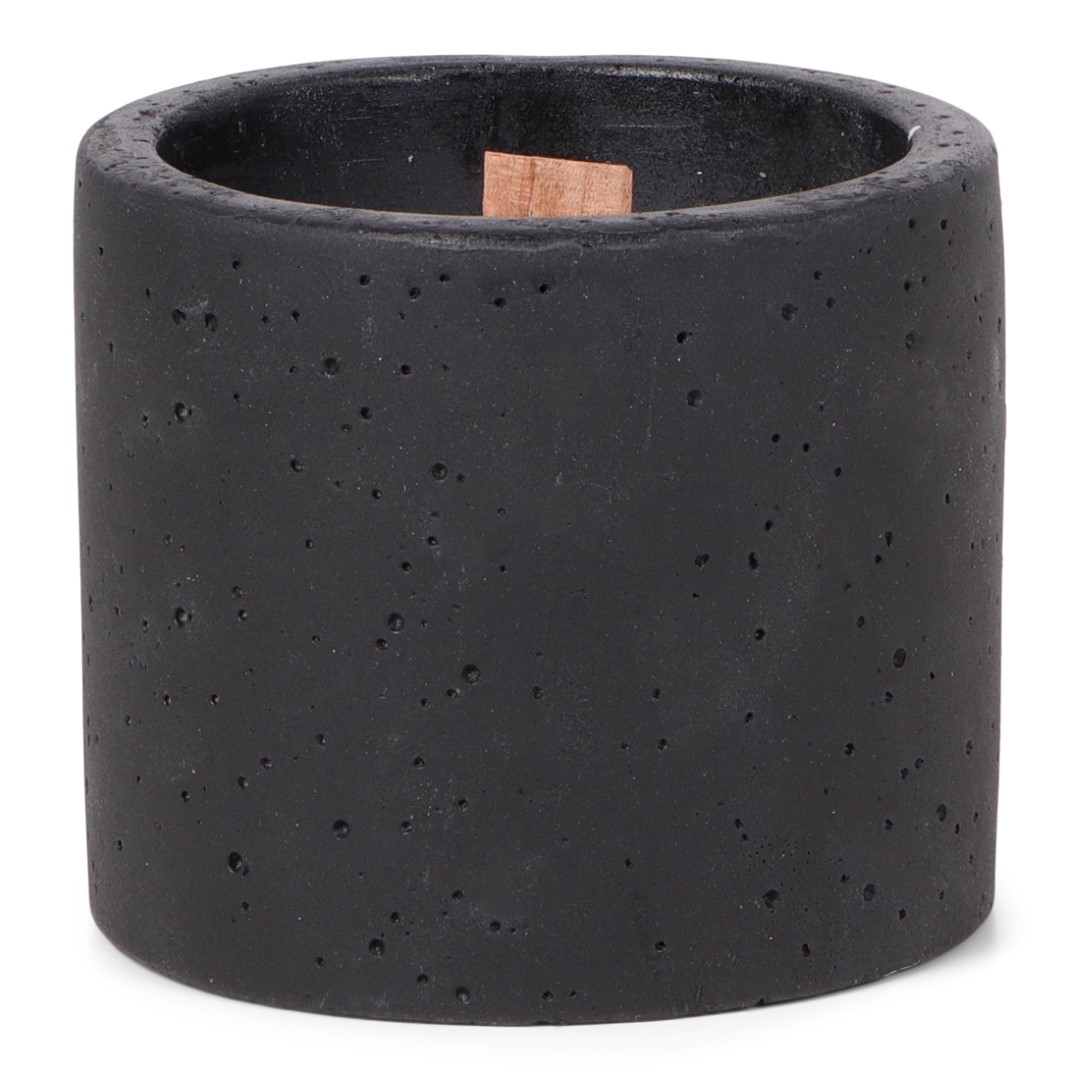 24765 SENZA Wooden Wick Kaars Zwart