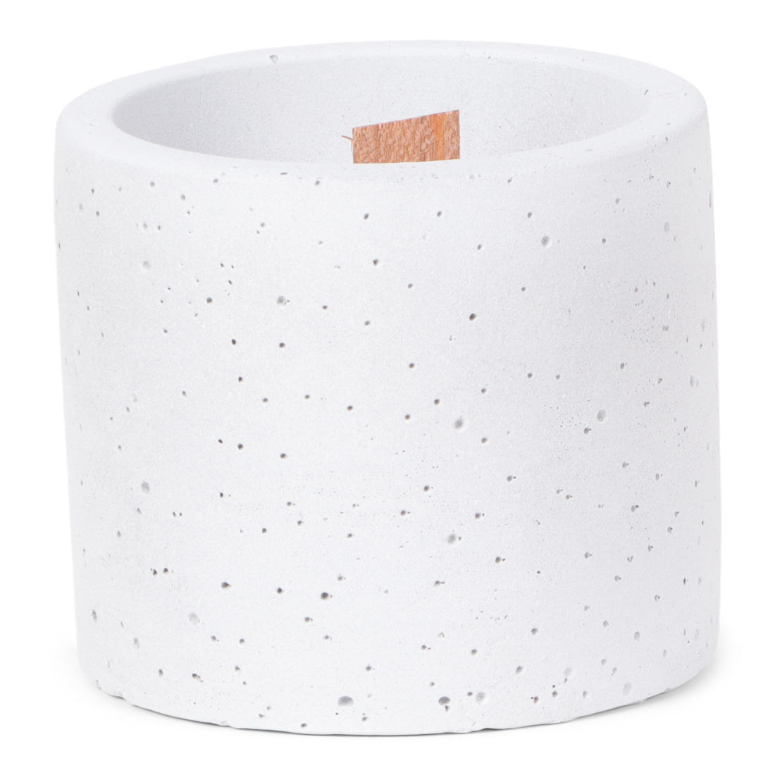24766 SENZA Wooden Wick Kaars Licht grijs