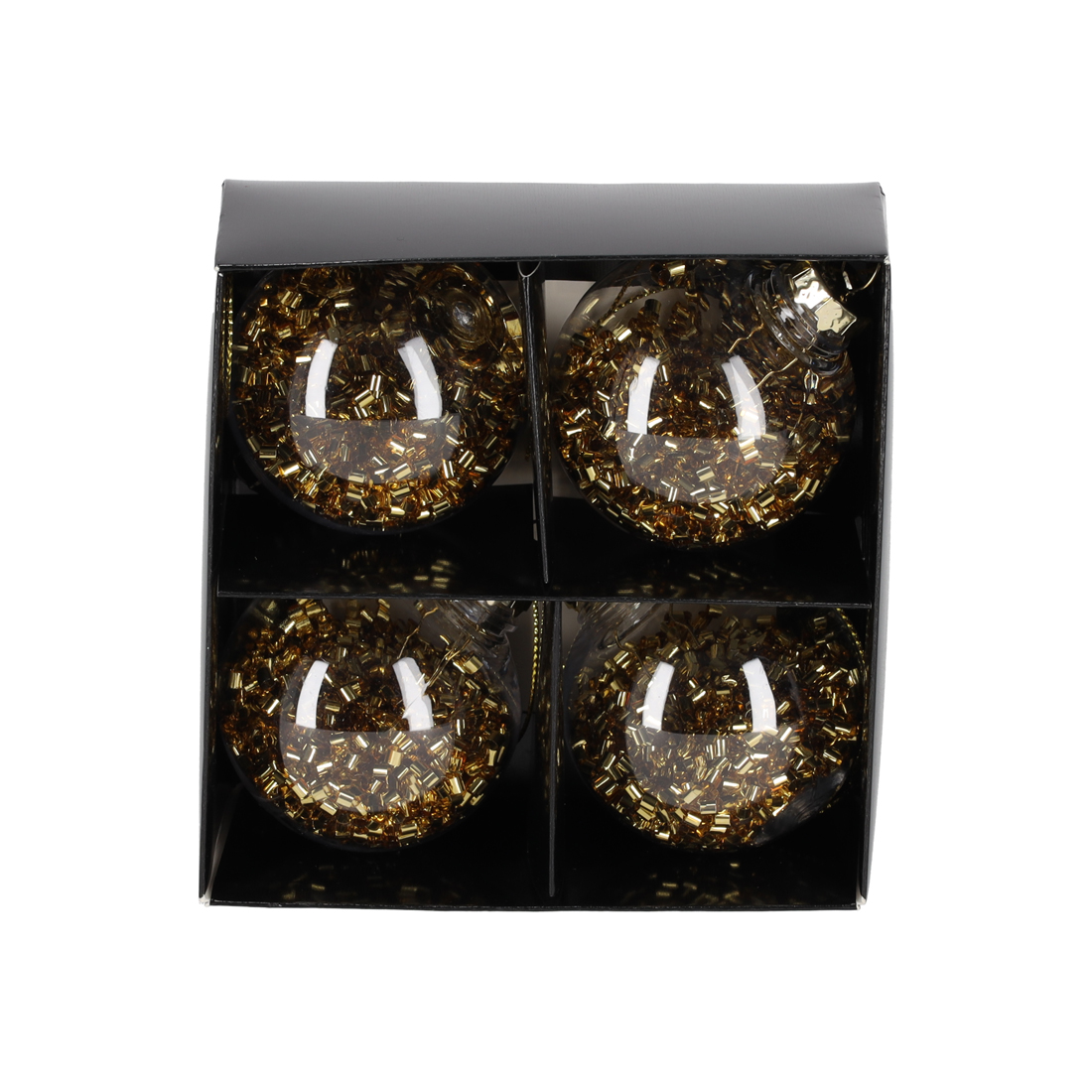 Glitter Kerstballen Goud /4 (13126)