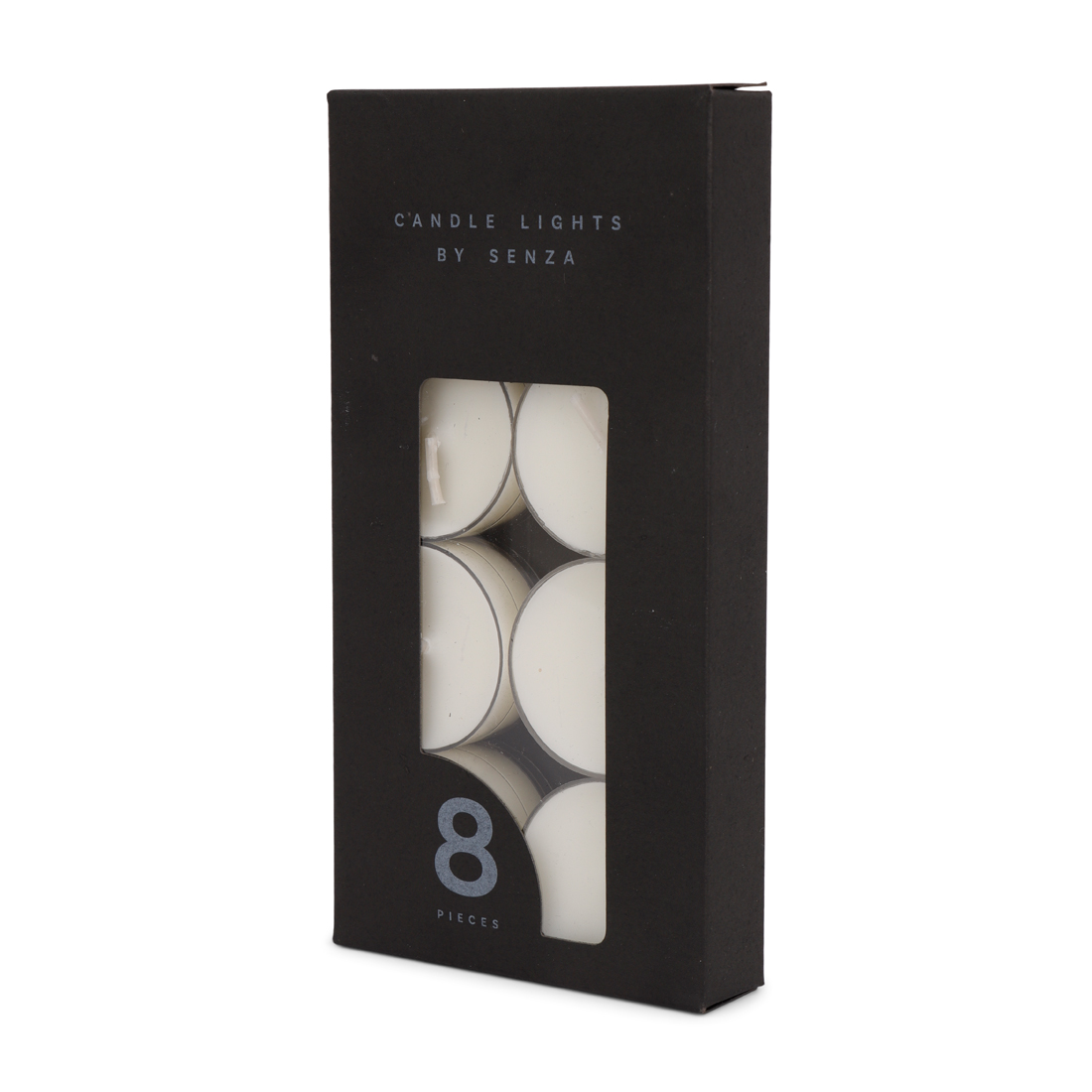 24653 SENZA Set Van 8 Theelichtjes In Black Kleurdoos