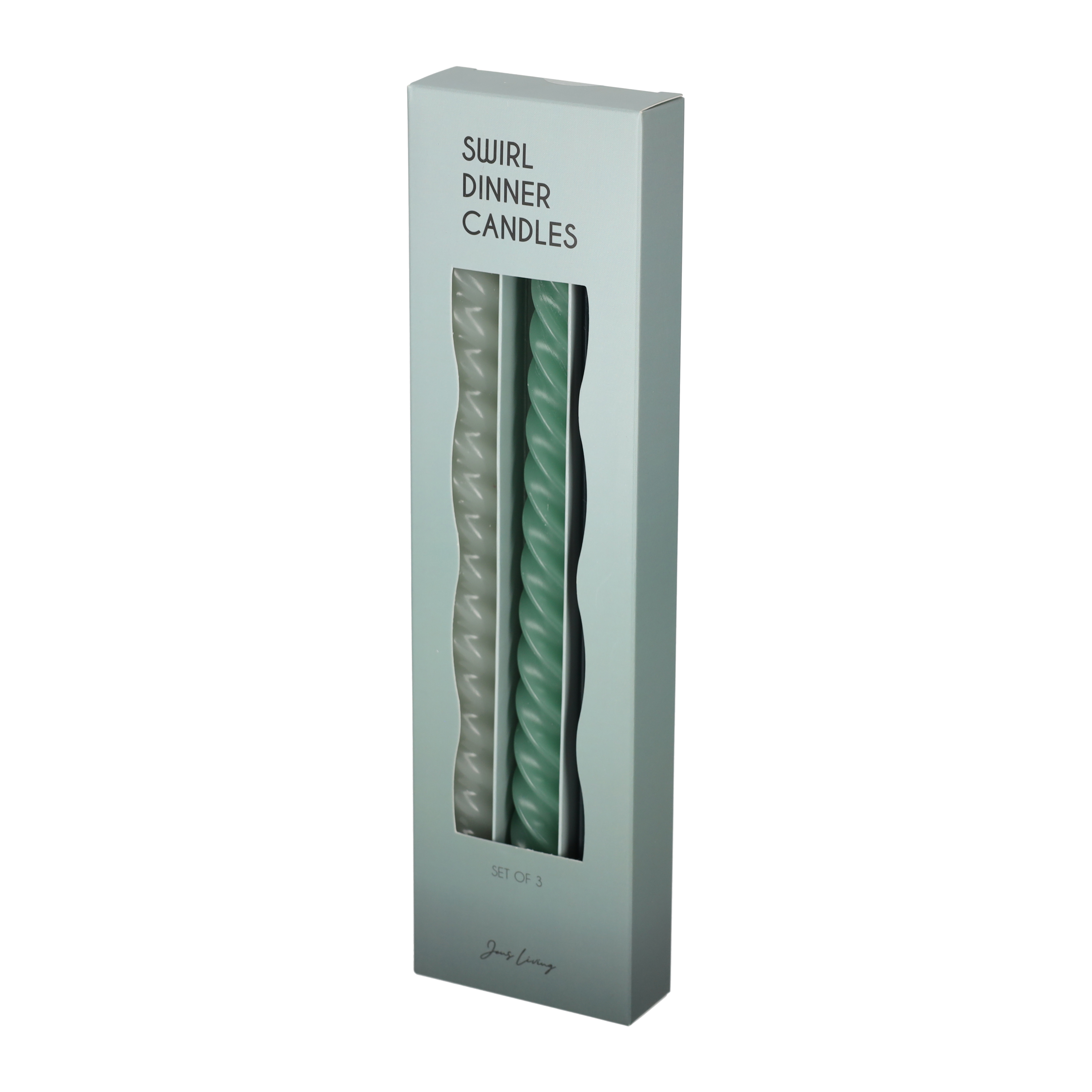 Swirl Dinerkaarsen Groen /3 (25619)
