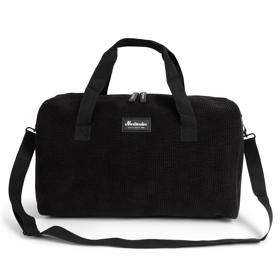 28646 Norländer Vintage Rib Weekendtas Zwart