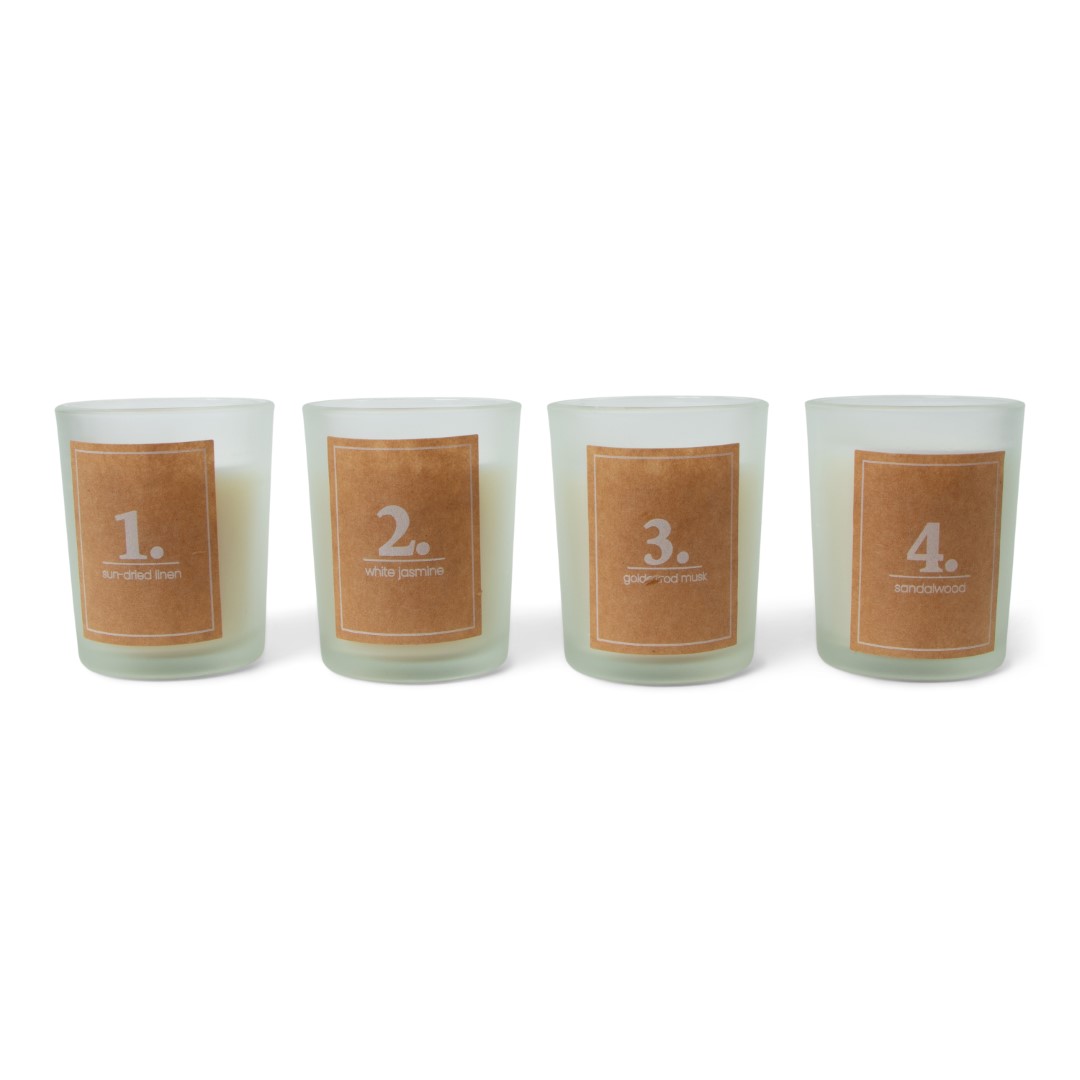 24838 SENZA Geurkaarsen Giftbox Taupe /4
