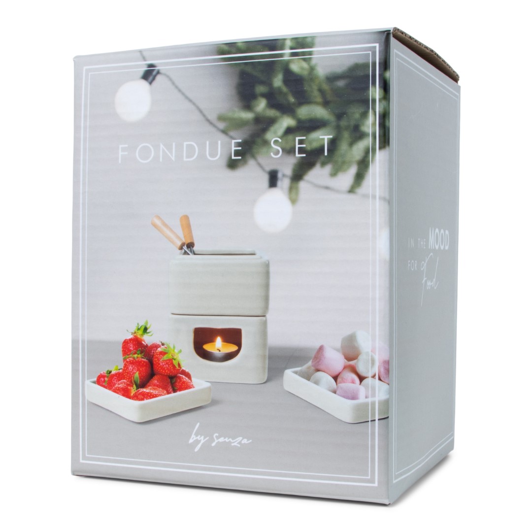 24934 SENZA Mini Fondue Set Grijs