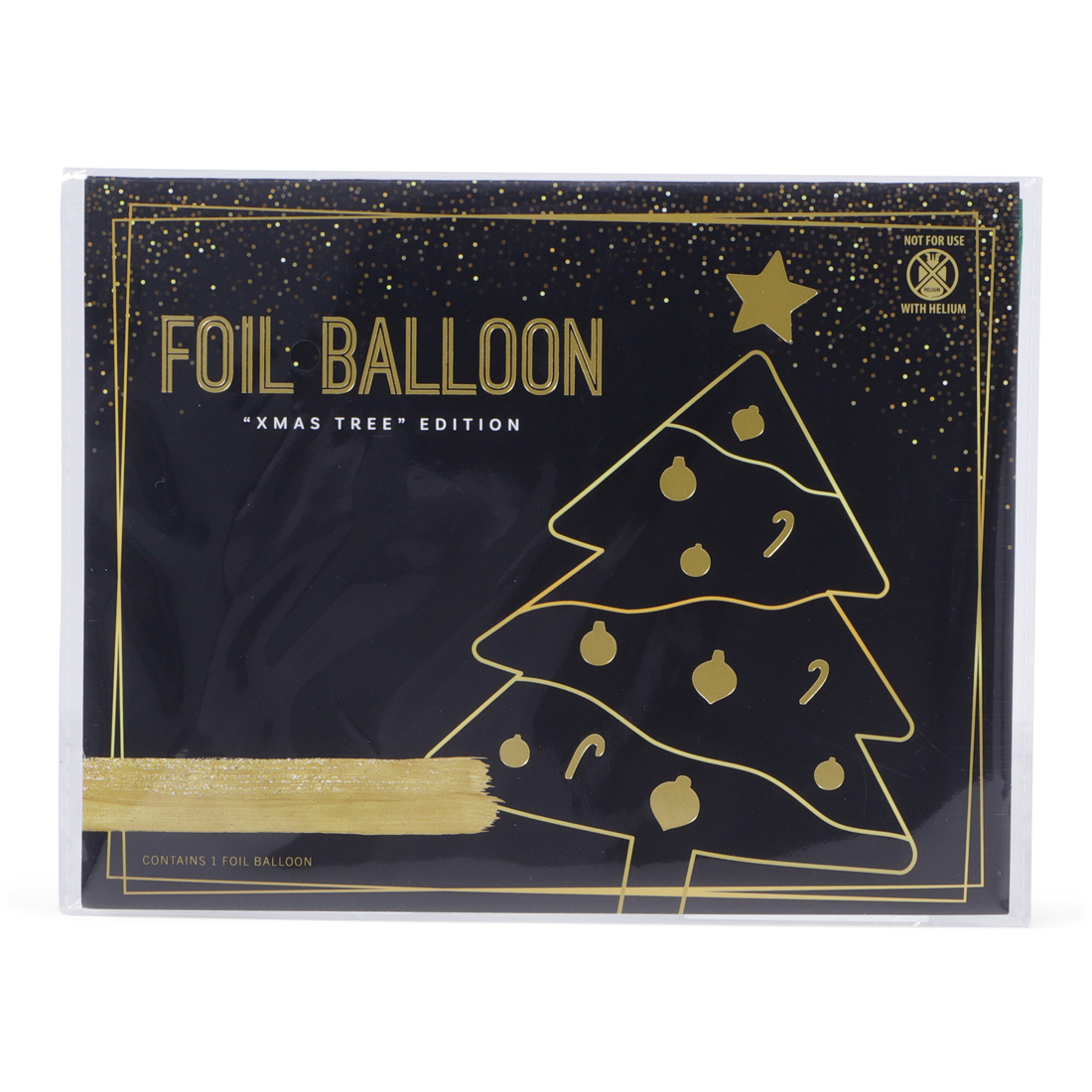 13057 SENZA Folie Ballon Kerstboom Zwart