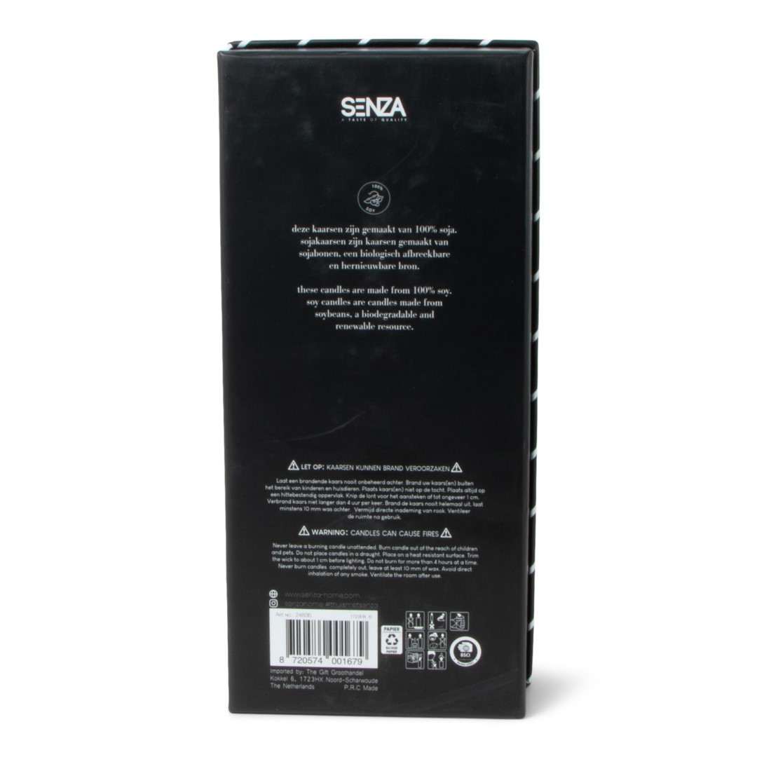 24836 SENZA Geurkaars & Geurstokjes Giftbox Zwart