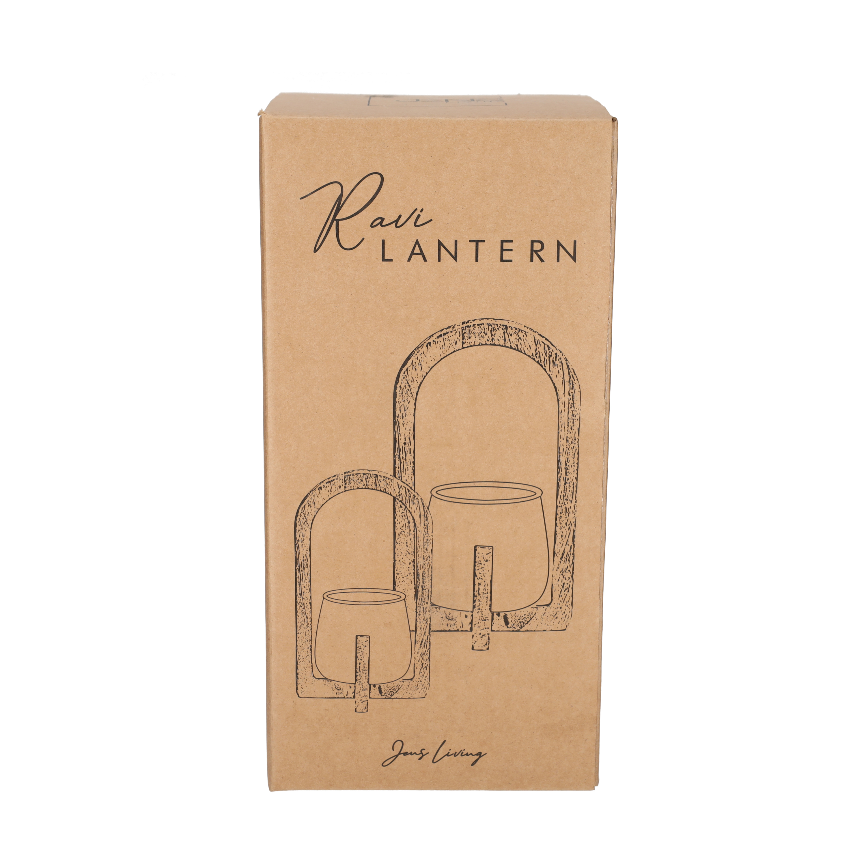 Lantaarn Ravi Zwart Large (25662)