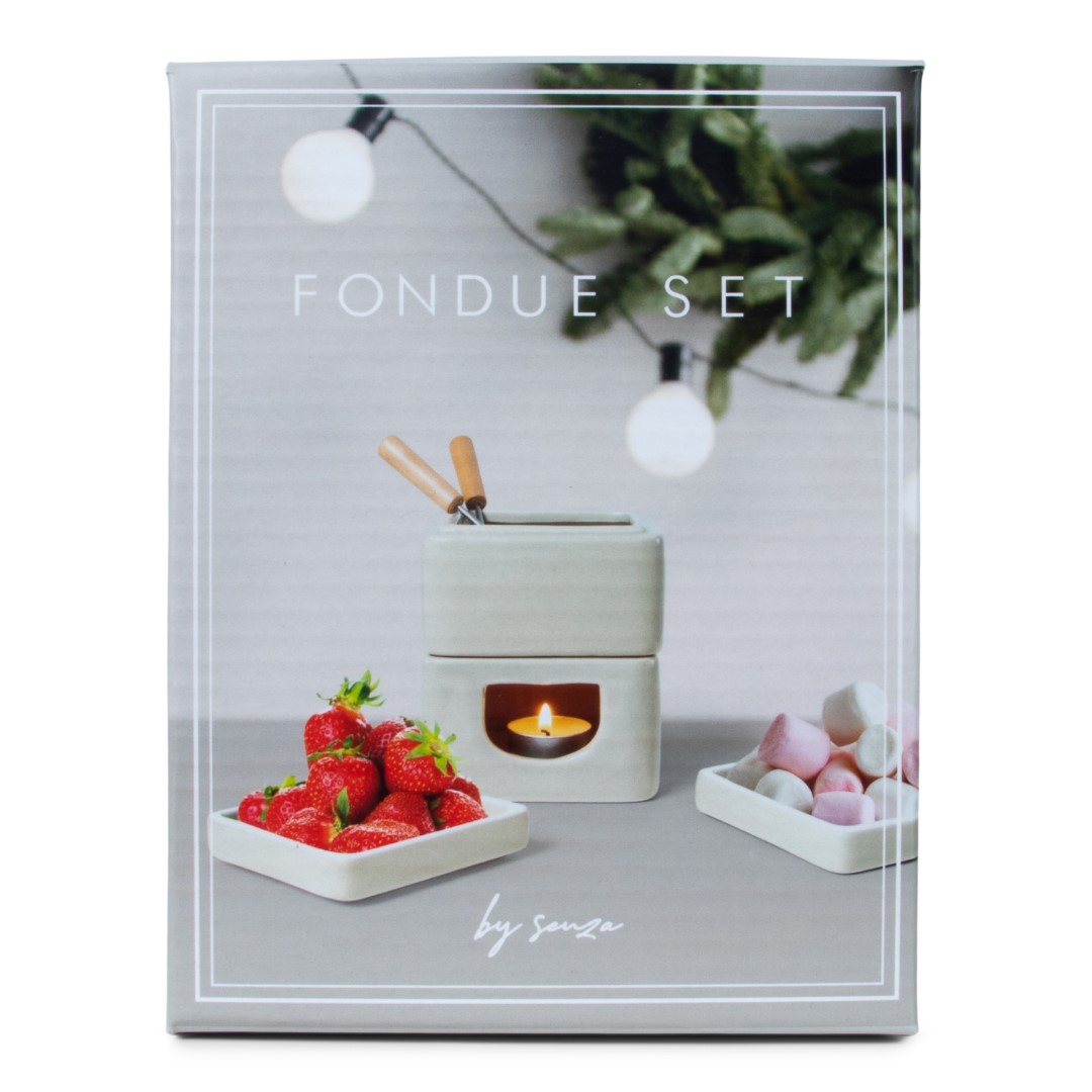 24934 SENZA Mini Fondue Set Grijs